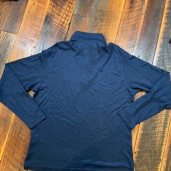 Fish Hippie Men’s Shad Point Quarter Zip Pullover Size L | Navy Charcoal - Picture 3 of 8